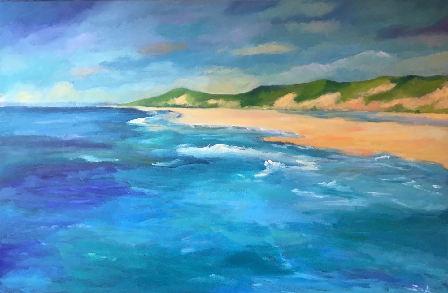 Strand und Meer Gemälde Bild gemalt